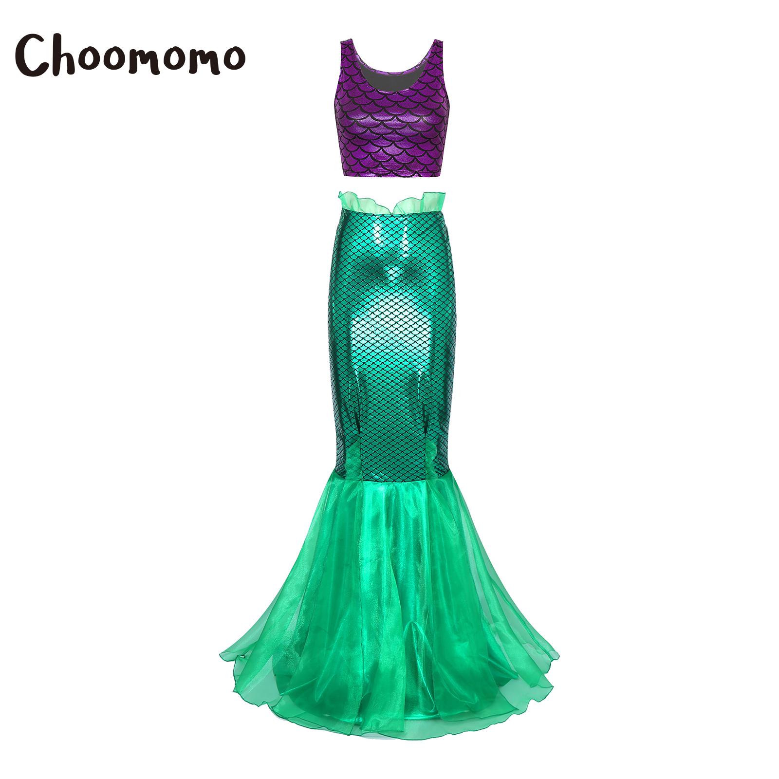 Aquarium Fish Bowl - Damen Halloween Meerjungfrau Cosplay Kostüm Metallisches
