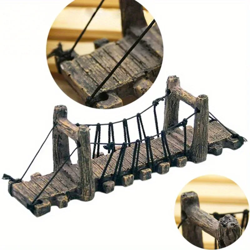 Aquarium Fish Bridge - 1 Stück Aquarium-Dekorationshaus mit Brücke für