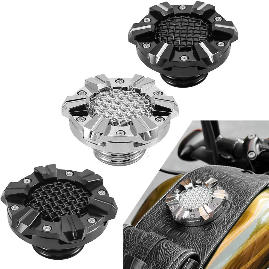 Tank Divider Mesh - Aluminium Motorrad Rechtsgewinde Mesh Tank Tankdeckel