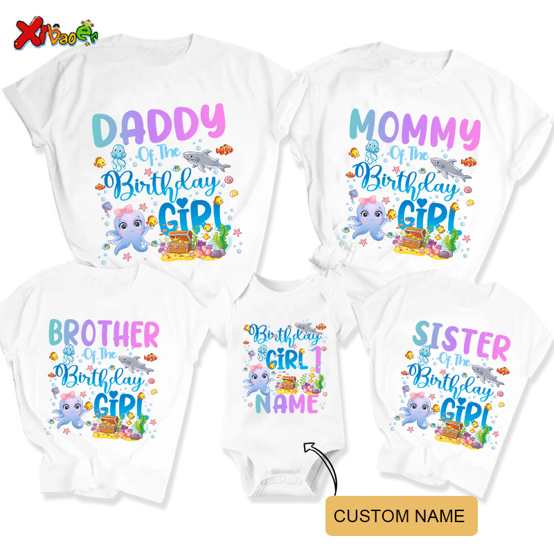 Aquarium Fish With Name - Meerestiere Familie passende Outfits Geburtstag Mädchen