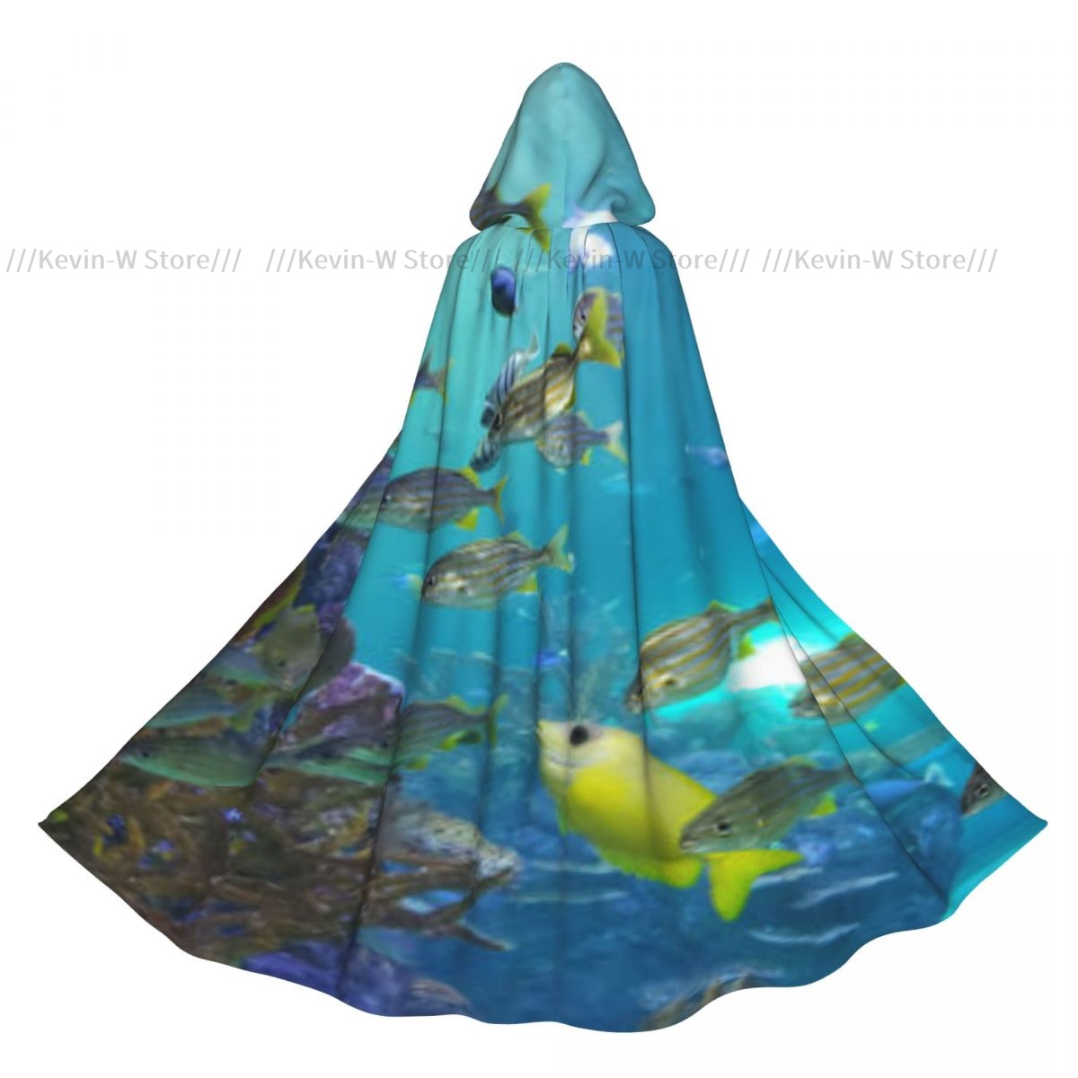 Aquarium Queen Fish - Fisch im Inneren Aquarium Kapuzenumhang Polyester