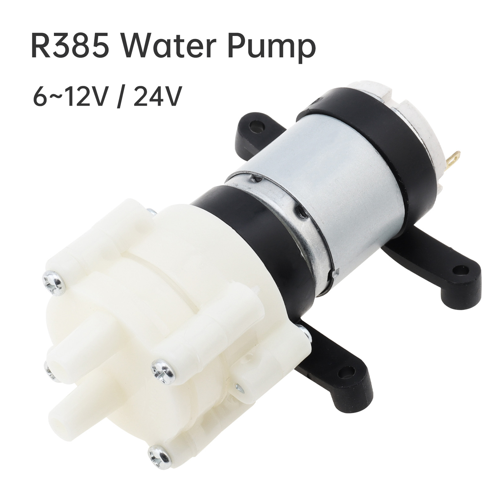 Aquarium Fish Big - R385 Mini-Wasserpumpenmotor, 6–12 V/24 V, selbstansaugende