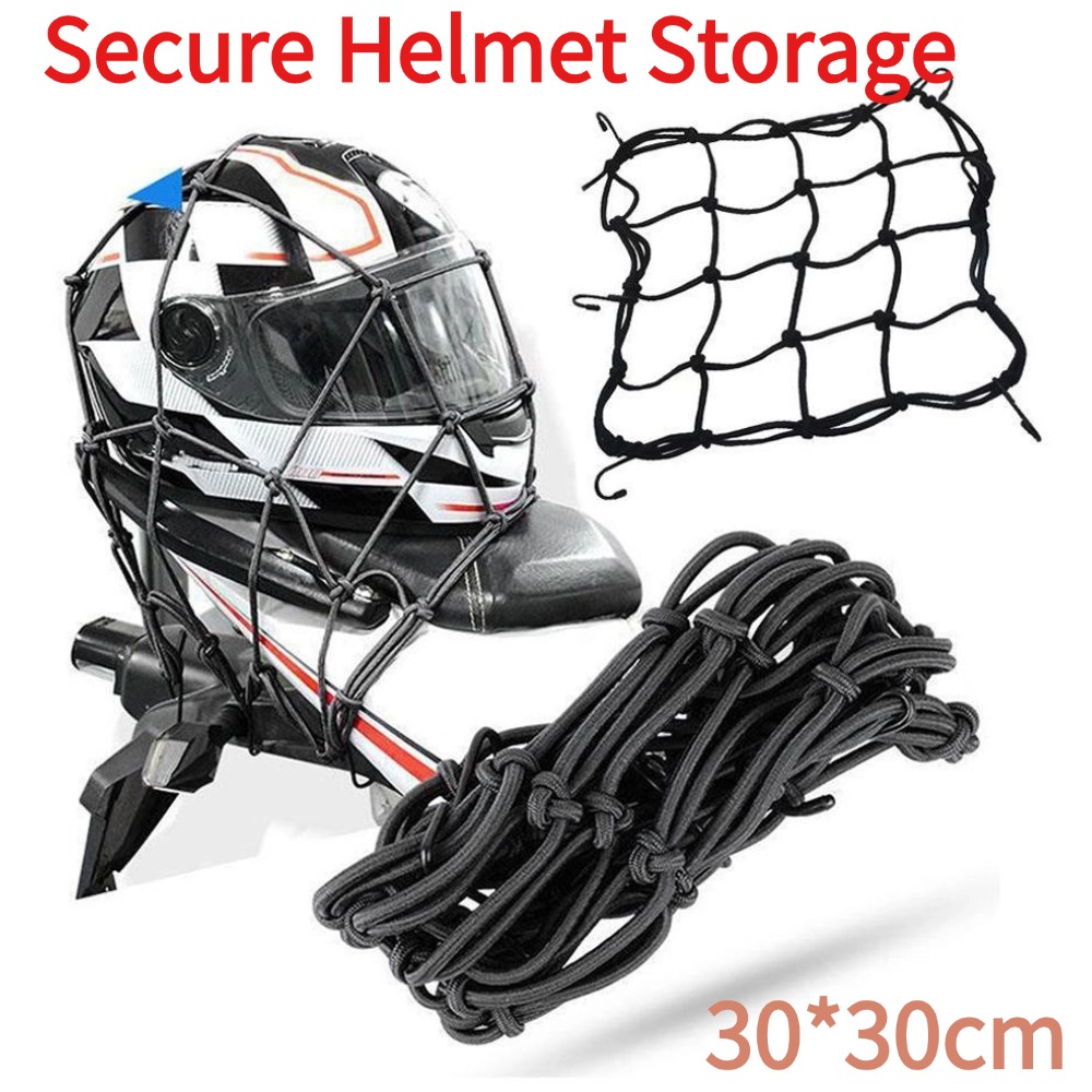 Tank Divider Mesh - Universelles Motorrad-Gepäcknetz 30*30cm Helm-Gepäck-Aufbewahrungsnetz mit 6