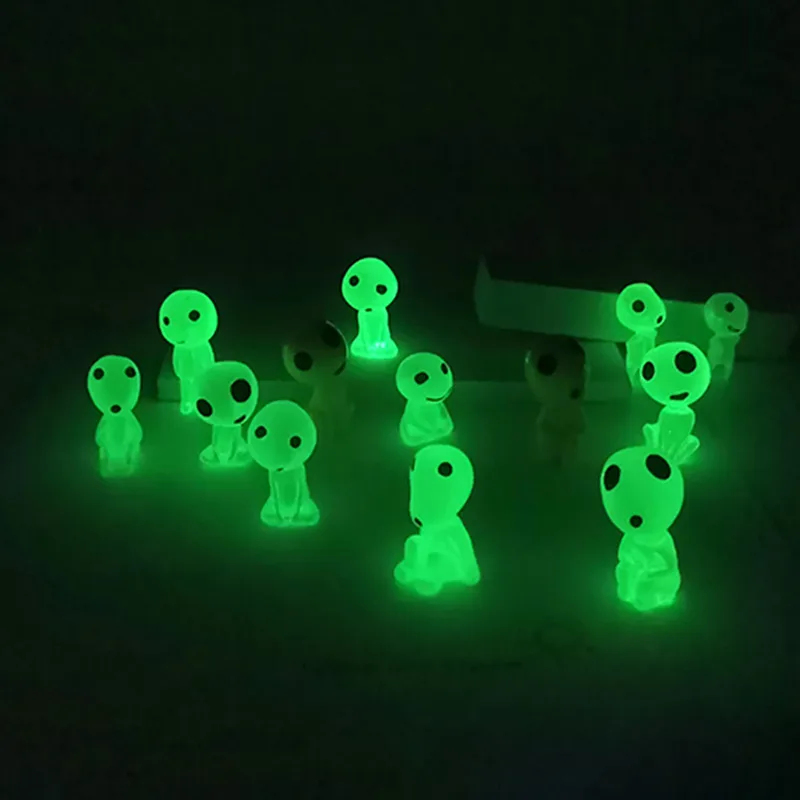 Aquarium Fish Bowl - Leuchtende Elfen-Minifiguren, Aquarium-Deko, Kodama, im Dunkeln