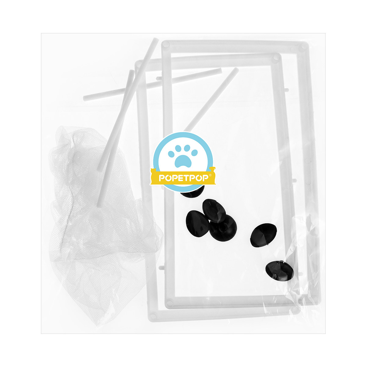 Aquarium Fish Big Size - Großes Fischnetz aus Polyester mit Rahmen,
