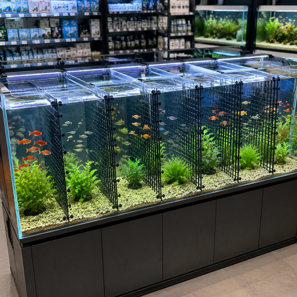 Aquarium-Trennwandsystem mit e – Tank Divider Mesh Bewertung und Preis