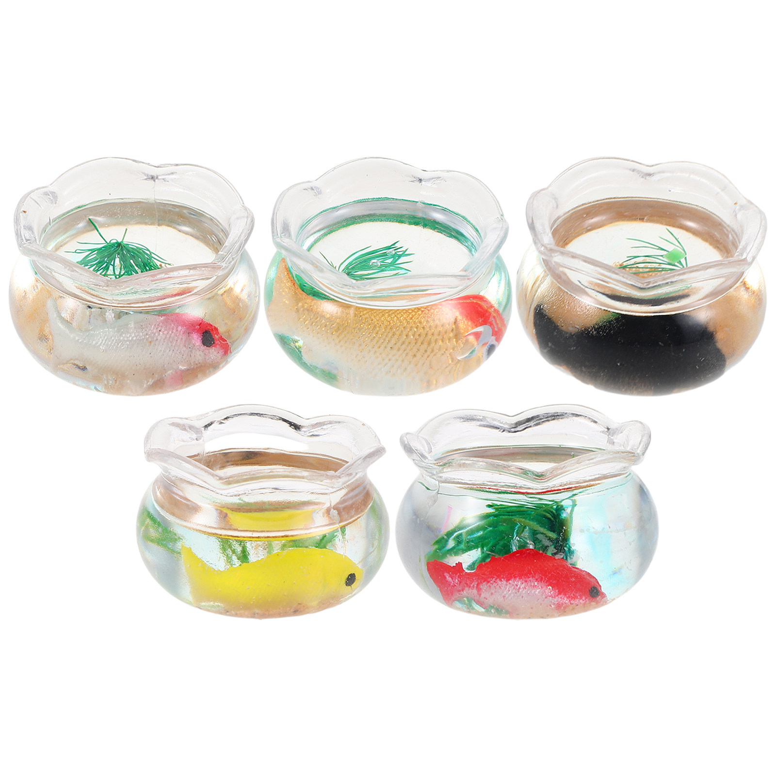 5 Stück Mini-Fischbecken, Klei – Aquarium Fish Bowl Bewertung und Preis
